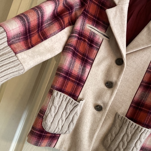 Sundance pink plaid blazer, Petite 10 - Picture 3 of 10